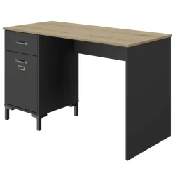 DIAGONE Bureau Manchester - 120x55cm - Zwart/Eikenkleur