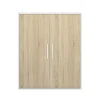 DIAGONE Kledingkast Under - onder trap of plafond 2 deuren - wit/hout