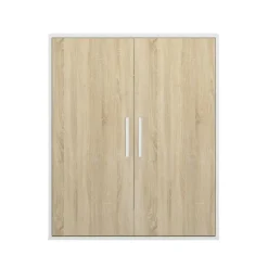 DIAGONE Kledingkast Under - onder trap of plafond 2 deuren - wit/hout