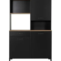 Buffetkasten-DIAGONE Microgolfkast Manchester - 119 x 41 x 180 cm - Helvezia Oak-design