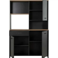 Buffetkasten-DIAGONE Microgolfkast Manchester - 119 x 41 x 180 cm - Helvezia Oak-design