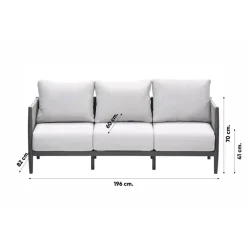 Garden Impressions Diamo loungeset - 3-delig - carbon black - grey sand - valley sand