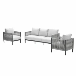 Garden Impressions Diamo loungeset - 3-delig - carbon black - grey sand - valley sand
