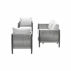 Garden Impressions Diamo loungeset - 3-delig - carbon black - grey sand - valley sand