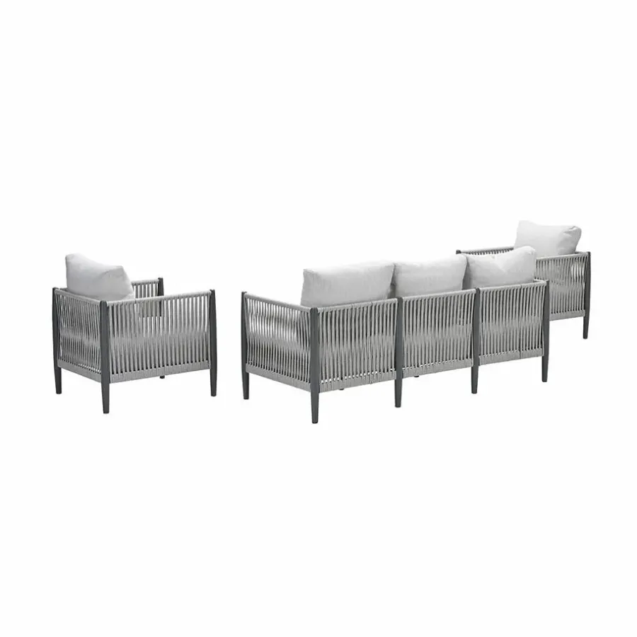 Garden Impressions Diamo loungeset - 3-delig - carbon black - grey sand - valley sand