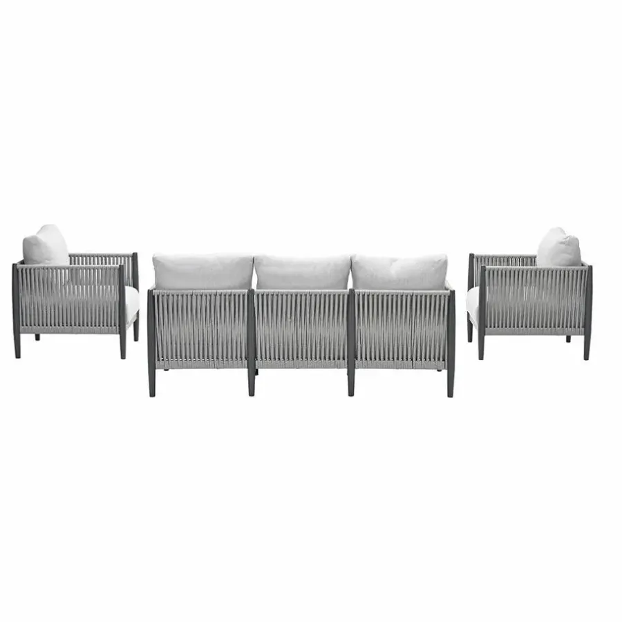 Garden Impressions Diamo loungeset - 3-delig - carbon black - grey sand - valley sand