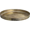 Leen Bakker Dienblad Krist - goudkleurig - 4,2xØ47 cm
