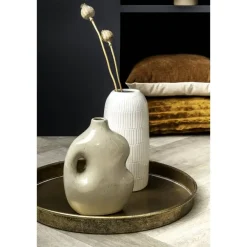 Leen Bakker Dienblad Krist - goudkleurig - 4,2xØ47 cm