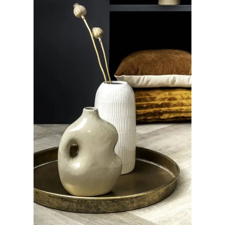 Leen Bakker Dienblad Krist - goudkleurig - 4,2xØ47 cm