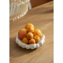 Leen Bakker Dienblad Poppy - wit - stoneware - 6xØ22 cm
