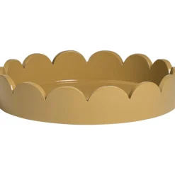 Leen Bakker Dienblad Scallop - oker - Ø25 cm
