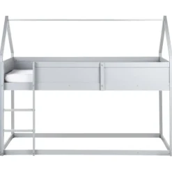 1-Persoons Bedden-Beliani DIENNE - Kinderbed - Grijs - 90 x 200 cm - Dennenhout