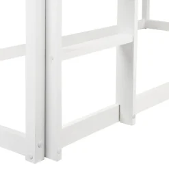 1-Persoons Bedden-Beliani DIENNE - Kinderbed - Wit - 90 x 200 cm - Dennenhout