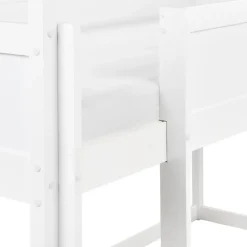 1-Persoons Bedden-Beliani DIENNE - Kinderbed - Wit - 90 x 200 cm - Dennenhout