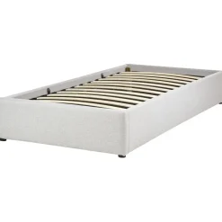 Beliani DINAN - Eenpersoonsbed - Lichtgrijs - 90 x 200 cm - Polyester