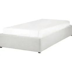 Beliani DINAN - Eenpersoonsbed - Lichtgrijs - 90 x 200 cm - Polyester