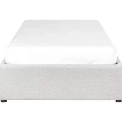 Beliani DINAN - Eenpersoonsbed - Lichtgrijs - 90 x 200 cm - Polyester