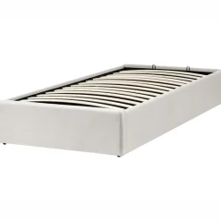 Beliani DINAN - Eenpersoonsbed - Lichtbeige - 90 x 200 cm - Polyester