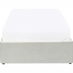 Beliani DINAN - Eenpersoonsbed - Lichtbeige - 90 x 200 cm - Polyester