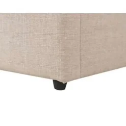 2-Persoons Bedden-Beliani DINAN - Tweepersoonsbed - Beige - 140 x 200 cm - Polyester