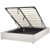 Beliani DINAN - Tweepersoonsbed - Lichtbeige - 140 x 200 cm - Polyester