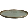 Leen Bakker Dinerbord Camille - groen - stoneware - Ø25,5 cm