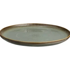 Leen Bakker Dinerbord Camille - groen - stoneware - Ø25,5 cm