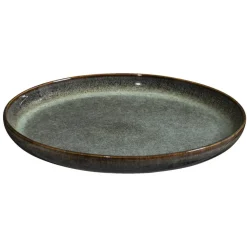 Leen Bakker Dinerbord Emma - groen - stoneware - Ø27 cm