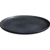 Leen Bakker Dinerbord Liz -zwart - Stoneware - Ø28 cm