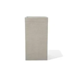 Bloempotten Voor Binnen-Beliani DION - Plantenbak - Lichtbeige - 40 cm - Klei-vezelmengsel