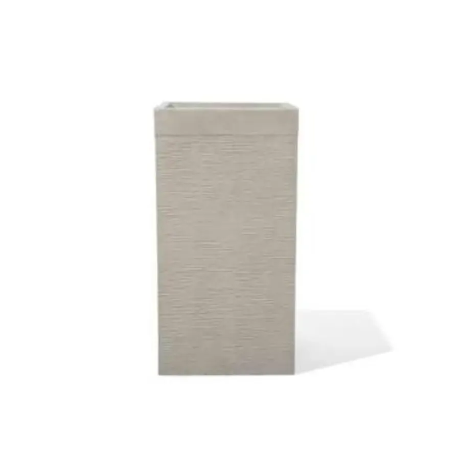 Bloempotten Voor Binnen-Beliani DION - Plantenbak - Lichtbeige - 40 cm - Klei-vezelmengsel