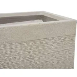 Bloempotten Voor Binnen-Beliani DION - Plantenbak - Lichtbeige - 40 cm - Klei-vezelmengsel