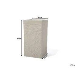Bloempotten Voor Binnen-Beliani DION - Plantenbak - Lichtbeige - 40 cm - Klei-vezelmengsel