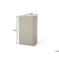Bloempotten Voor Binnen-Beliani DION - Plantenbak - Lichtbeige - 40 cm - Klei-vezelmengsel