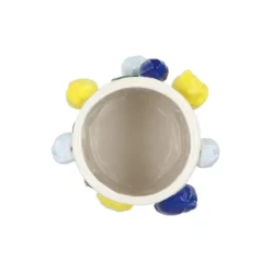 Vazen-DK Design Bloemenvaas Tulipa - blauw/geel - D14 x H23 cm