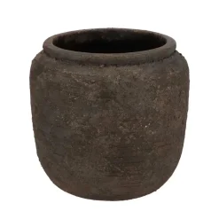 Bloempotten Voor Binnen-DK Design Bloempot kruik model Batu - roestbruin - D18 x H16 cm
