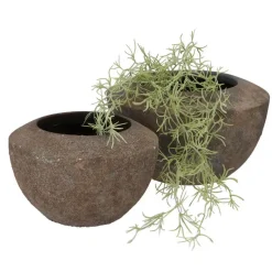 Bloempotten Voor Binnen-DK Design Bloempot model Maya - roestbruin - 25 x 16 cm - rustiek