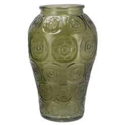 DK Design boeket vaas Circle - glas - olijfgroen - 15 x 25 cm