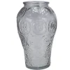 Vazen-DK Design boeket vaas Circle - glas - lichtgrijs - 15 x 25 cm