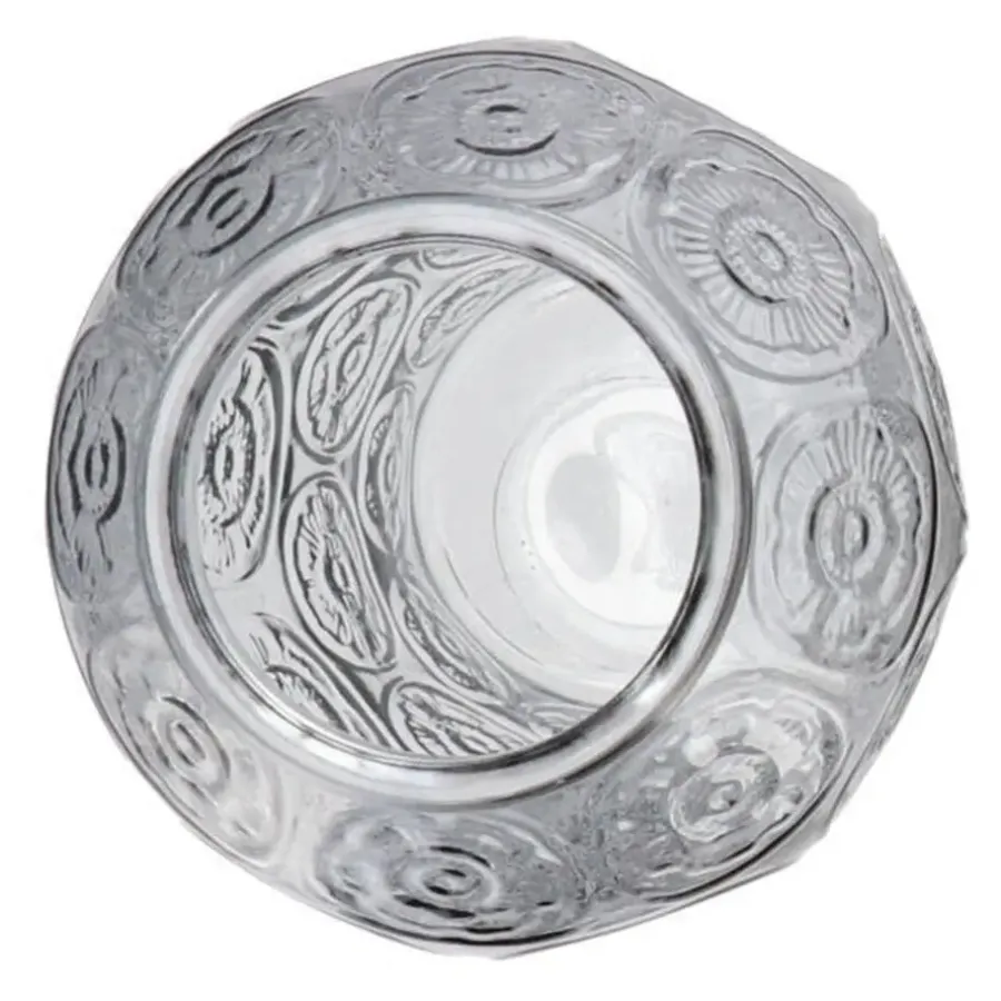 Vazen-DK Design boeket vaas Circle - glas - lichtgrijs - 15 x 25 cm