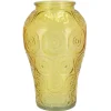 Vazen-DK Design boeket vaas Circle - glas - geel - 15 x 25 cm