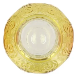 Vazen-DK Design boeket vaas Circle - glas - geel - 15 x 25 cm