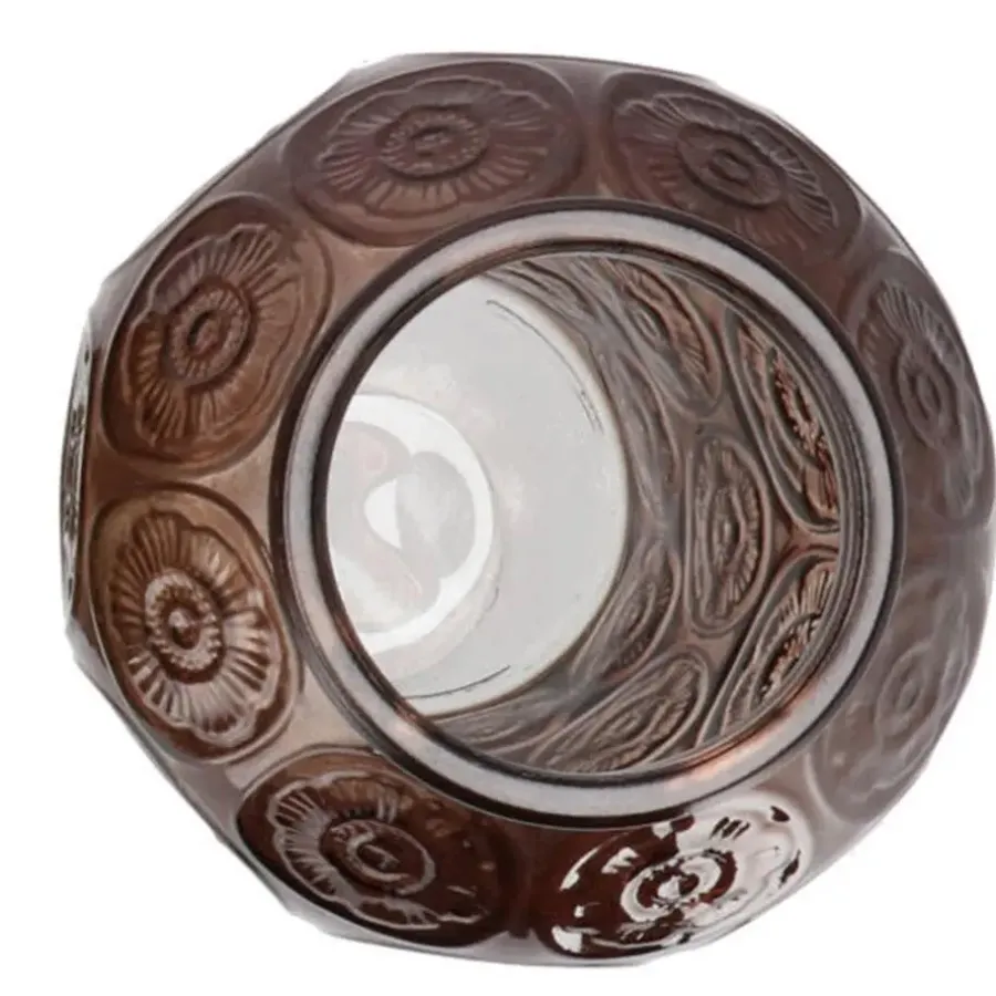 DK Design boeket vaas Circle - glas - donkerbruin - 15 x 25 cm
