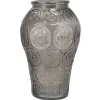 DK Design boeket vaas Circle - glas - donkergrijs - 15 x 25 cm