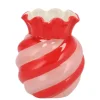 Vazen-DK Design boeket vaas Sweety - keramiek - roze/rood - 15 x 30 cm