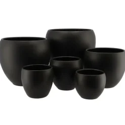 DK Design plantenpot - Vinci - zwart mat - D15 x H17 cm