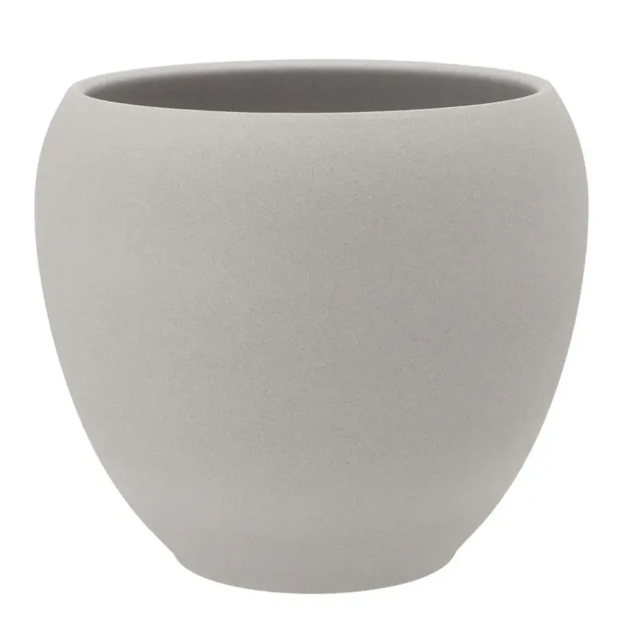 DK Design Plantenpot - Vinci - lichtgrijs mat - D24 x H28 cm