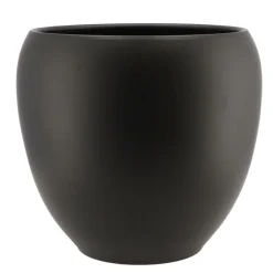 Bloempotten|Bloempotten Voor Binnen-DK Design plantenpot - Vinci - zwart mat - D29 x H31 cm