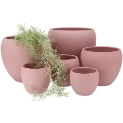 Bloempotten Voor Binnen-DK Design Plantenpot Vinci - lichtroze mat - D24 x H27 cm