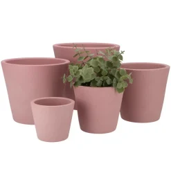 Bloempotten|Bloempotten Voor Binnen-DK Design Plantenpot Vinci - lichtroze mat - D16 x H18 cm